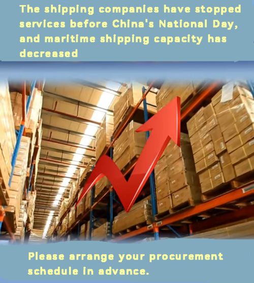 Últimos blogs da empresa sobre As companhias de navegação pararam os serviços antes do Dia Nacional da China e a capacidade marítima diminuiu.