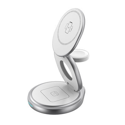 Bom preço 3 IN 1 Carregador sem fio de metal 15W Iphone Iwatch Airpod Carregador on-line