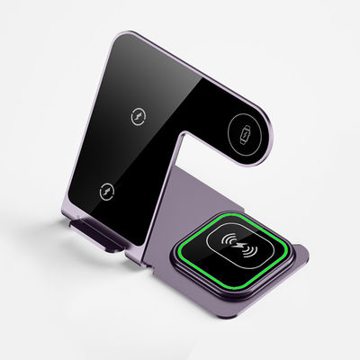 Bom preço Carregador sem fio de liga de alumínio de 15W para iPhone Telefones Samsung Qi - Prateado/Negro/Azul/Cinza on-line
