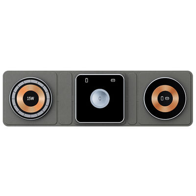 Bom preço Carregamento sem fio dobrável 3 Dobras 5W/7.5W/10W/15W Pad de carregamento de energia de alta eficiência on-line