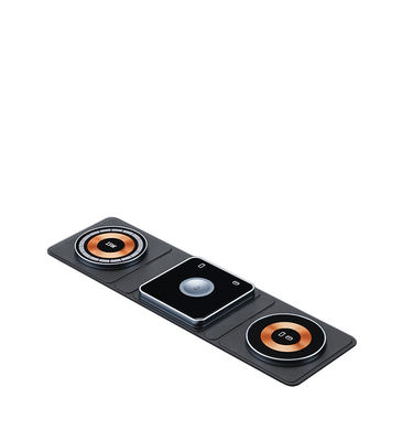 Bom preço Carregador de viagem dobrável 15W Pad de carregamento sem fio Proteção contra excesso de calor para telefones Fones de ouvido e relógios on-line