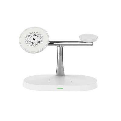 Bom preço 3 em 1 carregador rápido Estação de carregamento sem fio magnético com 5W/7.5W/10W/15W Material ABS de carregamento Preto on-line