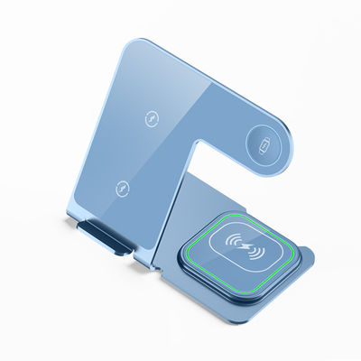 Bom preço Liga de alumínio 15w carregamento rápido carregador sem fio 3 em 1 suporta três dispositivos on-line