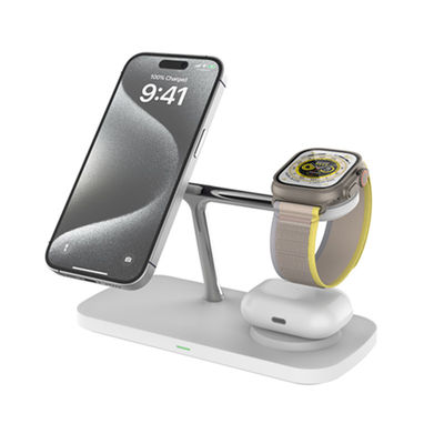 Bom preço 2025 Novo carregador sem fio T255 Carregador rápido 15W / 10W Suporte a uma série de Iphone e Iwatch on-line