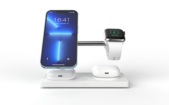 Bom preço T218 Apple Wireless Charger For Iphone ABS+Zine Alloy Black Wireless Charger on-line