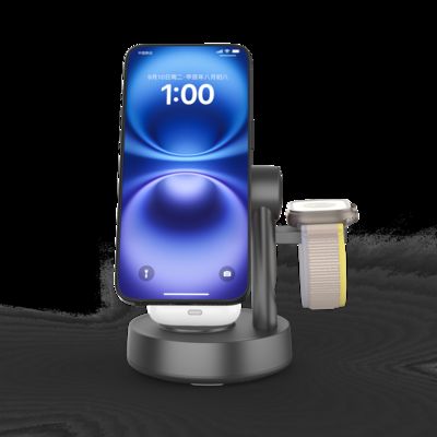 Bom preço Qi2.2 3 in 1 Charging Station for Apple with Bluetooth Speaker, 15W Fast Magnetic Wireless Charger Station with Night Light on-line