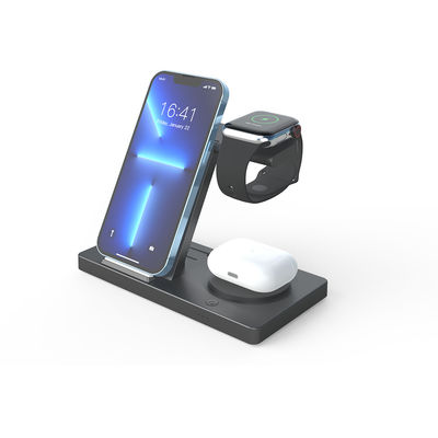 Estação de carregamento dobrável 5 em 1 Airpods Iwatch Carregamento rápido Iphone com luz noturna 2w
