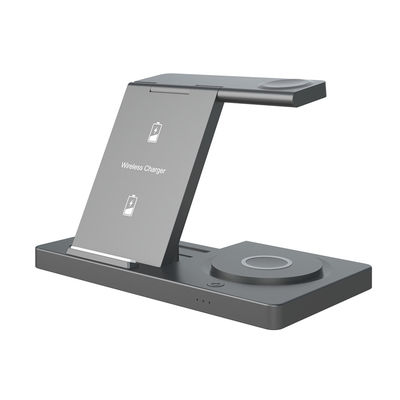 Carregador sem fio 5 em 1 Apple Carregador de telefone de indução dobrável Compatível com Apple e Android Preto e branco