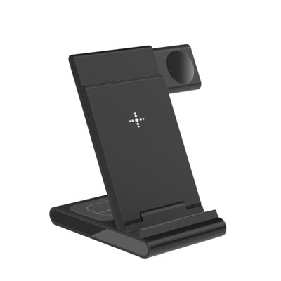 Customize Logo Viagem Carregador sem fio 12V 1.5A Apple 3 em 1 Carregador sem fio