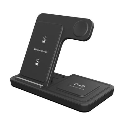 Carregador portátil sem fio multifuncional de 15w para Iphone ABS preto e branco