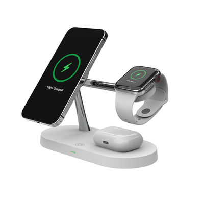 Bom preço Estação de carregamento sem fio multifuncional de liga de zinco 9v 4A LED Light Wireless Charger on-line