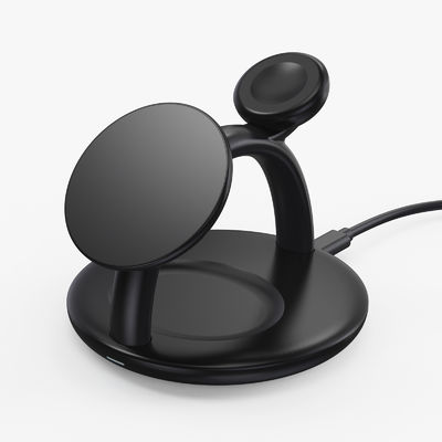 Estação de carregamento triplo portátil - Carregamento rápido magnético de 15W para telefone, relógio e fones de ouvido, qualidade certificada, espaço