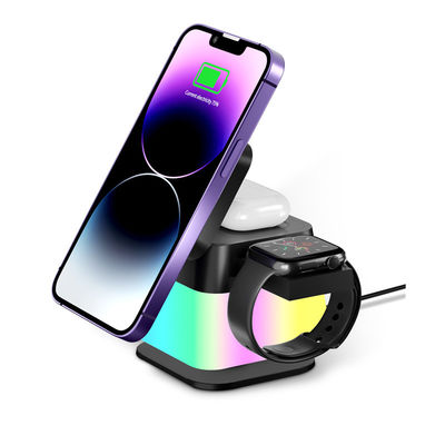 Carregador sem fio de luz noturna para relógio inteligente fones de ouvido celular - carregador magnético X549