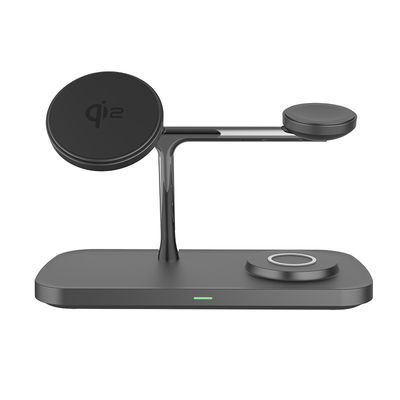 QI carregador magnético sem fio rápido TIPO-C Bracket liga de zinco para telefone IWatch fone de ouvido
