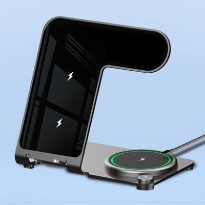 Bom preço 15W/10W/7.5W 5W Carregador de Posição de Telefone Móvel 3 Dispositivos com Mais de 75% de Eficiência de Conversão on-line
