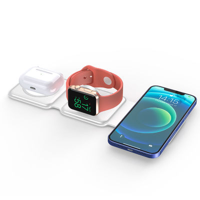 Bom preço Pad de carregamento sem fio portátil compatível com Qi de 15 W com proteção contra sobrevoltagem - Preto/branco on-line