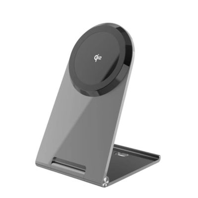 Bom preço Carregador sem fio de liga de alumínio Qi 2 de 15 W com proteção contra sobre-temperatura on-line