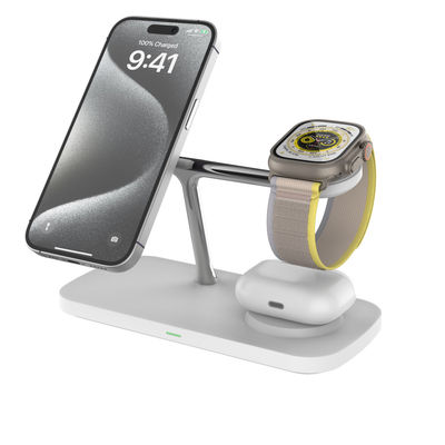QI 2 Hub de carregador sem fio magnético ajustável para Apple Watch / Samsung