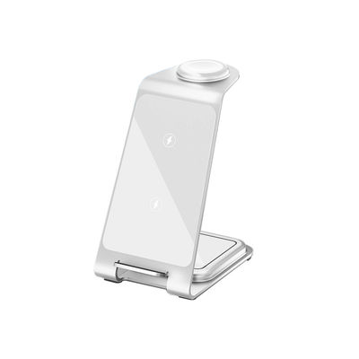 Bom preço Alumínio 3 em 1 Carregador sem fio para iPhone Samsung Qi Phones Cinco cores on-line