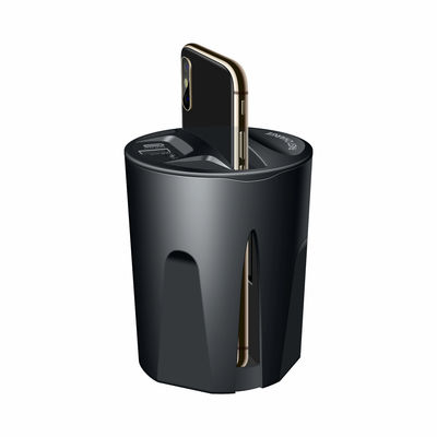Bom preço Frequência de carregamento 110-205KHz Carregador sem fio de carro com interface de saída dupla USB on-line