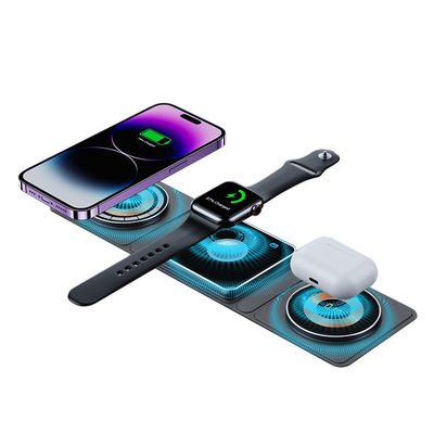 Bom preço Carregamento sem fio dobrável 3 Design de dobragem para Qi Smart Phone Airpods e IWatch on-line