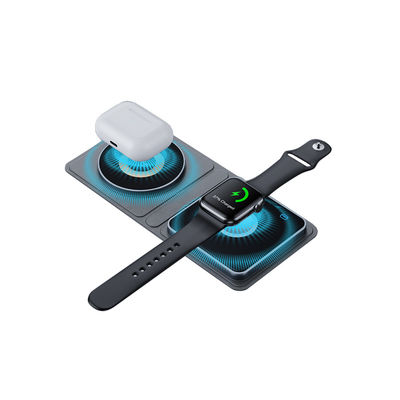 Bom preço Pad de carregamento sem fio dobrável para telefone inteligente preto 3 em 12 on-line