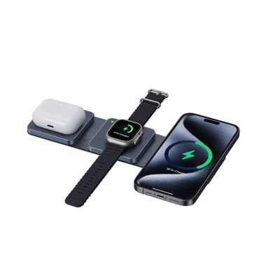 Bom preço Carregador de viagem sem fio dobrável compacto com carregamento sem fio Qi on-line