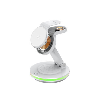 Bom preço Carregador sem fio dobrável 4-IN-1 para telefone e fones de ouvido com função magnética on-line