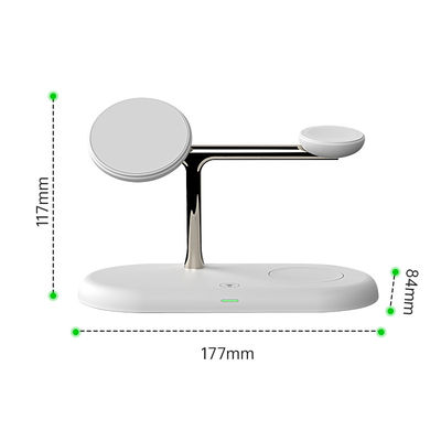 ABS liga de zinco 15W carregamento sem fio com luz noturna para telefone