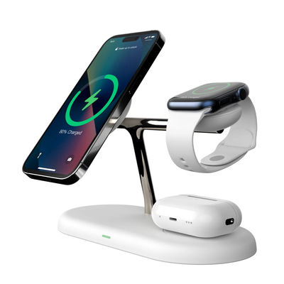 Bom preço T256 Carregador sem fio All In One Compatível com Samsung e Apple Frequência de trabalho 110-205KHz Entrada 12V/2.5A on-line