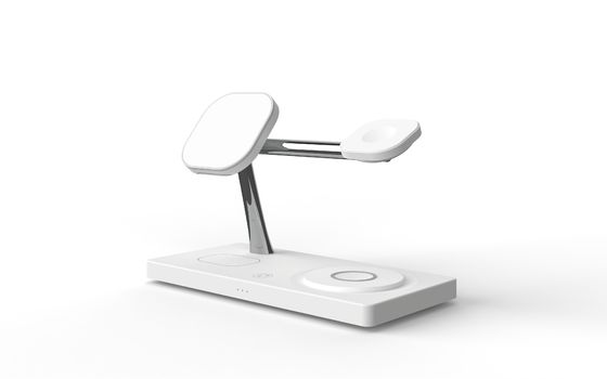 T218 2025 Último carregador rápido sem fio de 15 W / 10 W com Apple Watch 3W Stand de carregamento para telefones Samsung e Apple