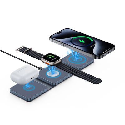 Bom preço 2025 Novo carregador rápido sem fio 3 em 1 telefone celular Suporte dobrável de carregamento Apple e Samsung on-line