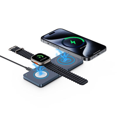 Carregador sem fio dobrável X8 de 15W/10W para telefones celulares Apple e Samsung
