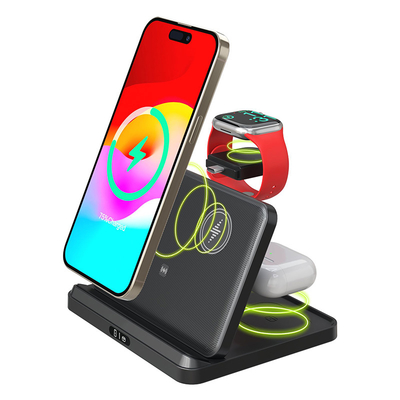 Bom preço A21 Samsung Vesion 3 In 1 Foldable Wireless Charger 15w /10w Charger  on-line