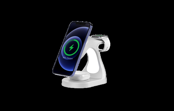 Bom preço Y008 Estação de Carregamento Sem Fio Magnético Inteligente 4 em 1, Estilo Golfinho Y008 Carregador Sem Fio 4 em 1 Para Apple on-line