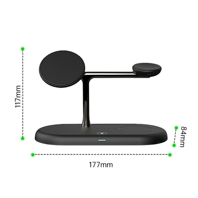 Bom preço OEM/ODM T256 Wireless Fast Charger ABS Phone Charger Black Charger on-line