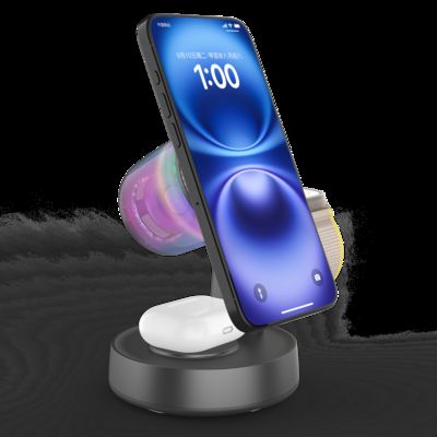 Bom preço Stylish Qi 2.2 Wireless Charger and Bluetooth 5.2 Speaker Combo Support both Samsung & Apple Devices on-line