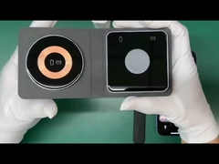 Estação de carregamento sem fio dobrável 3 em 1 carregador rápido de dupla bobina