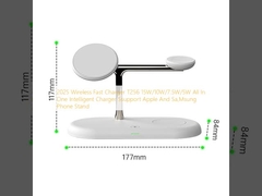 2025 Carregador Rápido Sem Fio T256 15W/10W/7.5W/5W Carregador Inteligente All In One Suporte Apple And Sa,Msung Phone Stand
