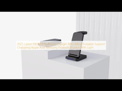 2025 Último S90 Carregador de Telefone Móvel ABS + Suporte Dobrável de Metal Carregando Produtos Apple E Samsung Bracket Com Luz